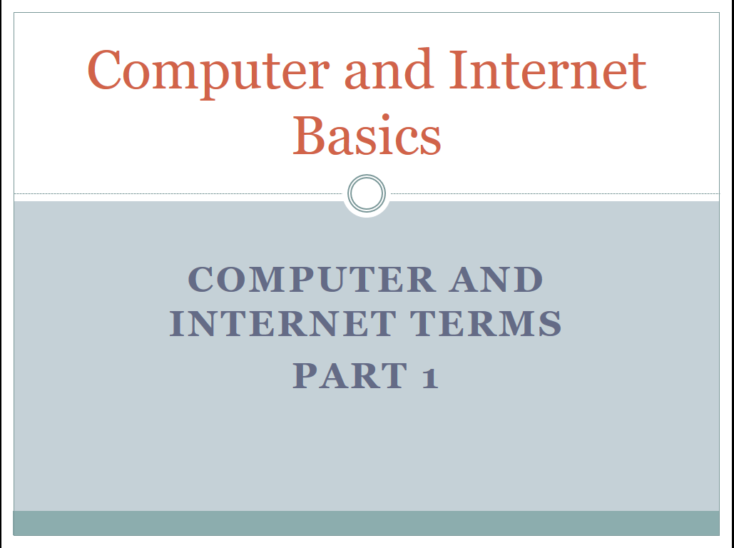 Computer and Internet Terms P1